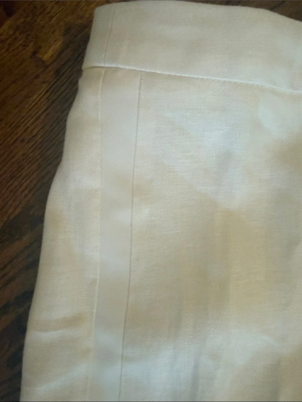 Women's white Tuxedo Wide-Leg Linen Pants